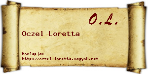 Oczel Loretta névjegykártya
